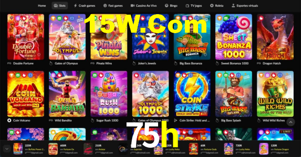 Mercados ao vivo e cash out na 75h